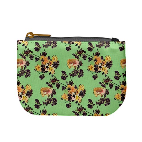 Retro 1880s Flowers Pattern 24 Mini Coin Purse from ArtsNow.com Front