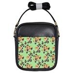 Retro 1880s Flowers Pattern 24 Girls Sling Bag