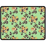 Retro 1880s Flowers Pattern 24 Fleece Blanket (Large)