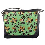 Retro 1880s Flowers Pattern 24 Messenger Bag