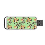 Retro 1880s Flowers Pattern 24 Portable USB Flash (One Side)