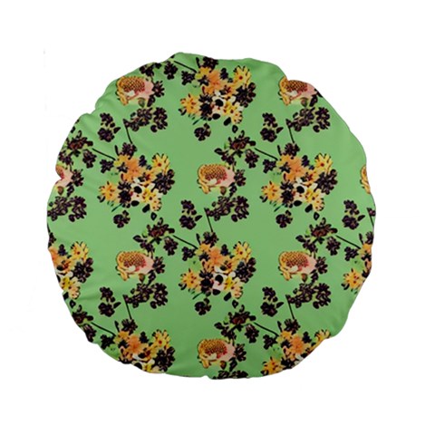 Retro 1880s Flowers Pattern 24 Standard 15  Premium Round Cushions from ArtsNow.com Back