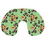 Retro 1880s Flowers Pattern 24 Travel Neck Pillow