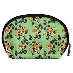 Retro 1880s Flowers Pattern 24 Accessory Pouch (Large) from ArtsNow.com Back