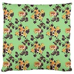 Retro 1880s Flowers Pattern 24 Standard Premium Plush Fleece Cushion Case (Two Sides)