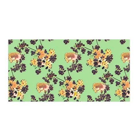 Retro 1880s Flowers Pattern 24 Satin Wrap 35  x 70  from ArtsNow.com Front