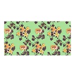 Retro 1880s Flowers Pattern 24 Satin Wrap 35  x 70 