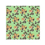 Retro 1880s Flowers Pattern 24 Square Satin Scarf (30  x 30 )