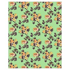 Retro 1880s Flowers Pattern 24 Drawstring Pouch (XL) from ArtsNow.com Back