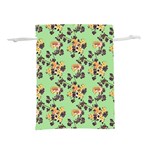 Retro 1880s Flowers Pattern 24 Lightweight Drawstring Pouch (S)