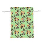 Retro 1880s Flowers Pattern 24 Lightweight Drawstring Pouch (L)