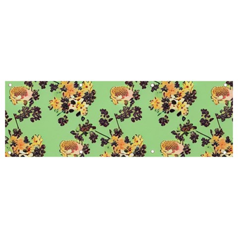 Retro 1880s Flowers Pattern 24 Banner and Sign 9  x 3  from ArtsNow.com Front