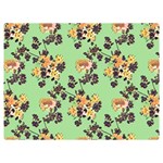 Retro 1880s Flowers Pattern 24 Two Sides Premium Plush Fleece Blanket (Baby Size)