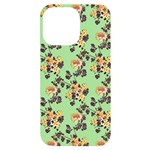 Retro 1880s Flowers Pattern 24 iPhone 14 Pro Max Black UV Print Case