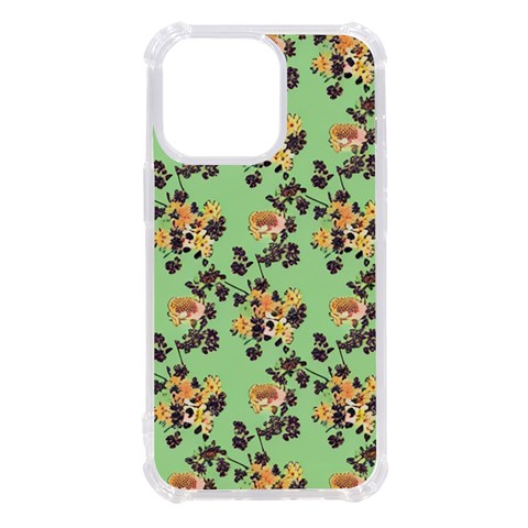 Retro 1880s Flowers Pattern 24 iPhone 13 Pro TPU UV Print Case from ArtsNow.com Front