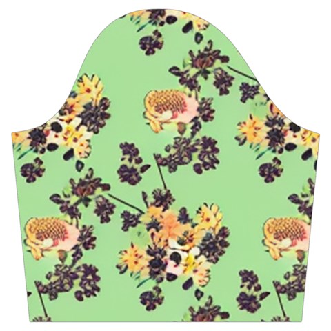 Retro 1880s Flowers Pattern 24 Trumpet Sleeve Cropped Top from ArtsNow.com Sleeve Left