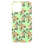 Retro 1880s Flowers Pattern 24 iPhone 15 Black UV Print PC Hardshell Case