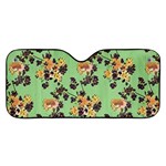 Retro 1880s Flowers Pattern 24 Car Windshield Sunshade