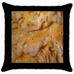 Homemade Flan Extreme Close-up Texture Throw Pillow Case (Black)