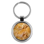 Homemade Flan Extreme Close-up Texture Key Chain (Round)