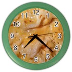 Homemade Flan Extreme Close-up Texture Color Wall Clock