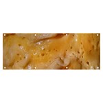 Homemade Flan Extreme Close-up Texture Banner and Sign 8  x 3 