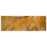 Homemade Flan Extreme Close-up Texture Banner and Sign 12  x 4 