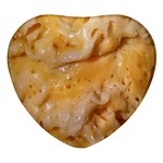 Homemade Flan Extreme Close-up Texture Heart Glass Fridge Magnet (4 pack)