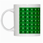 Green Christmas Tree Pattern Background White Mug