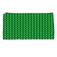 Green Christmas Tree Pattern Background Pencil Cases from ArtsNow.com Front