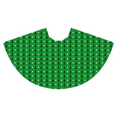 Green Christmas Tree Pattern Background Women s Crop Top Pleated Skater Rave Skirt from ArtsNow.com Skirt Front