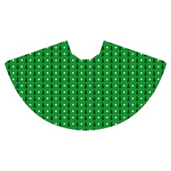 Green Christmas Tree Pattern Background Women s Crop Top Pleated Skater Rave Skirt from ArtsNow.com Skirt Front