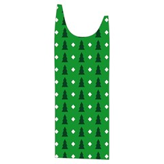 Green Christmas Tree Pattern Background Kids  Stylish Hooded Puffer Vest from ArtsNow.com Front Left Side