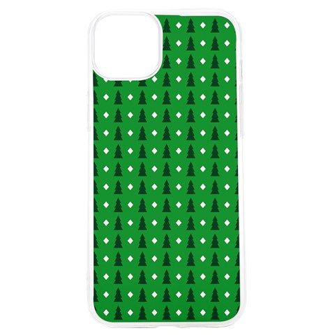 Green Christmas Tree Pattern Background iPhone 15 Pro TPU UV Print Case from ArtsNow.com Front