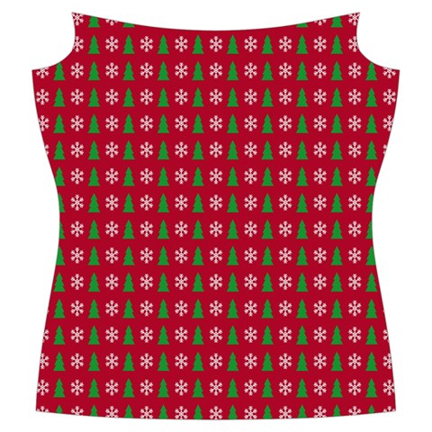 Snowflake Christmas Tree Pattern Women s Cut Out Long Sleeve T Front