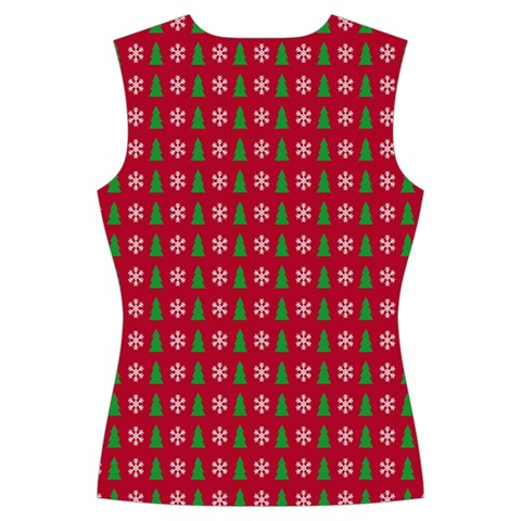 Snowflake Christmas Tree Pattern Women s Cut Out Long Sleeve T Back