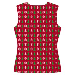 Snowflake Christmas Tree Pattern Women s Cut Out Long Sleeve T Back