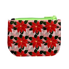 Poinsettia Pattern Seamless Pattern Christmas Xmas Mini Coin Purse from ArtsNow.com Back