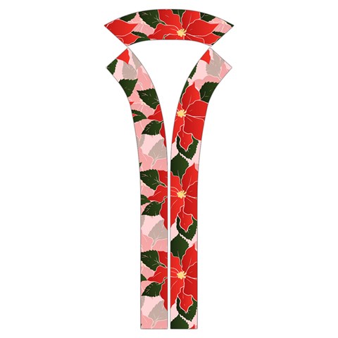 Poinsettia Pattern Seamless Pattern Christmas Xmas Kids  Long Sleeve Velvet Lounge Robe from ArtsNow.com Collar Inside