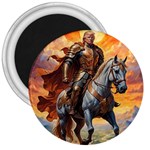 Heroic Trump Warrior in Golden Armor 3  Magnets