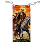 Heroic Trump Warrior in Golden Armor Jewelry Bag