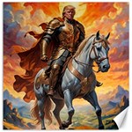 Heroic Trump Warrior in Golden Armor Canvas 12  x 12 