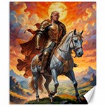 Heroic Trump Warrior in Golden Armor Canvas 20  x 24 