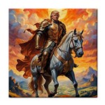 Heroic Trump Warrior in Golden Armor Face Towel