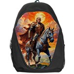 Heroic Trump Warrior in Golden Armor Backpack Bag