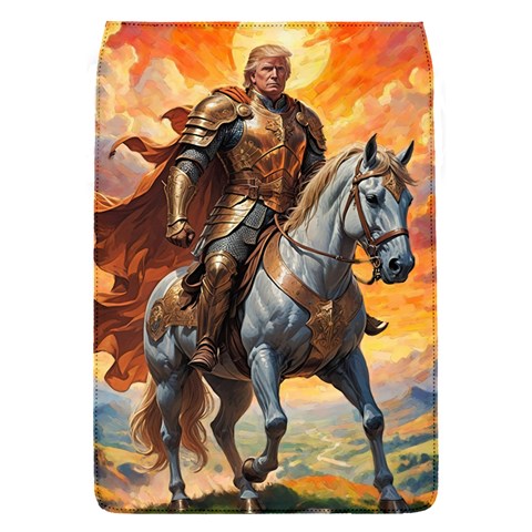 Heroic Trump Warrior in Golden Armor Removable Flap Cover (S) from ArtsNow.com Front