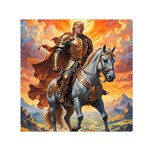 Heroic Trump Warrior in Golden Armor Square Satin Scarf (30  x 30 )