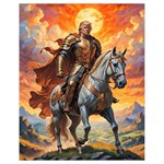 Heroic Trump Warrior in Golden Armor Drawstring Bag (Small)