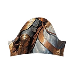 Heroic Trump Warrior in Golden Armor Kids  Short Sleeve Velvet Dress from ArtsNow.com Right Sleeve