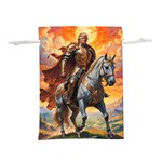 Heroic Trump Warrior in Golden Armor Lightweight Drawstring Pouch (L)